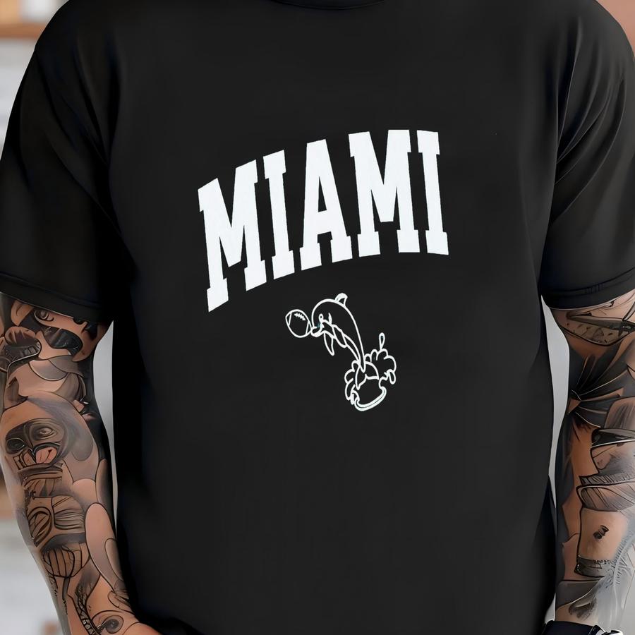 Miami Top - Dolphin Graphic Tee - Vintage Football Game Day Shirt T-shirt