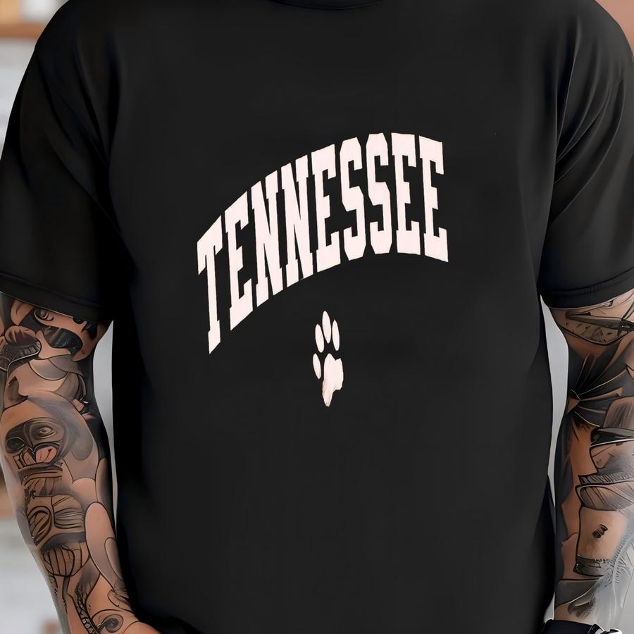 Vintage Tennessee Tee - Football Fan Paw Print Shirt T-shirt
