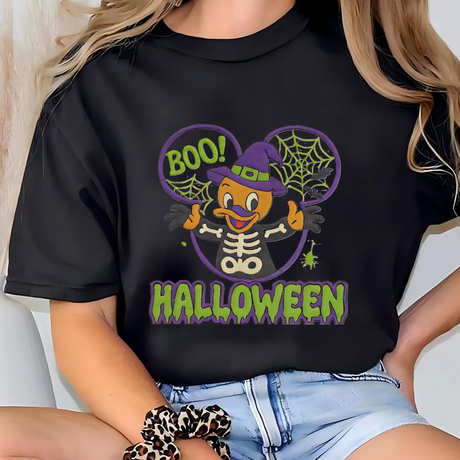 Halloween Duck Skeleton Hoodie: Kids Witch Hat Boo Sweatshirt, It Looks Like Y T-shirt