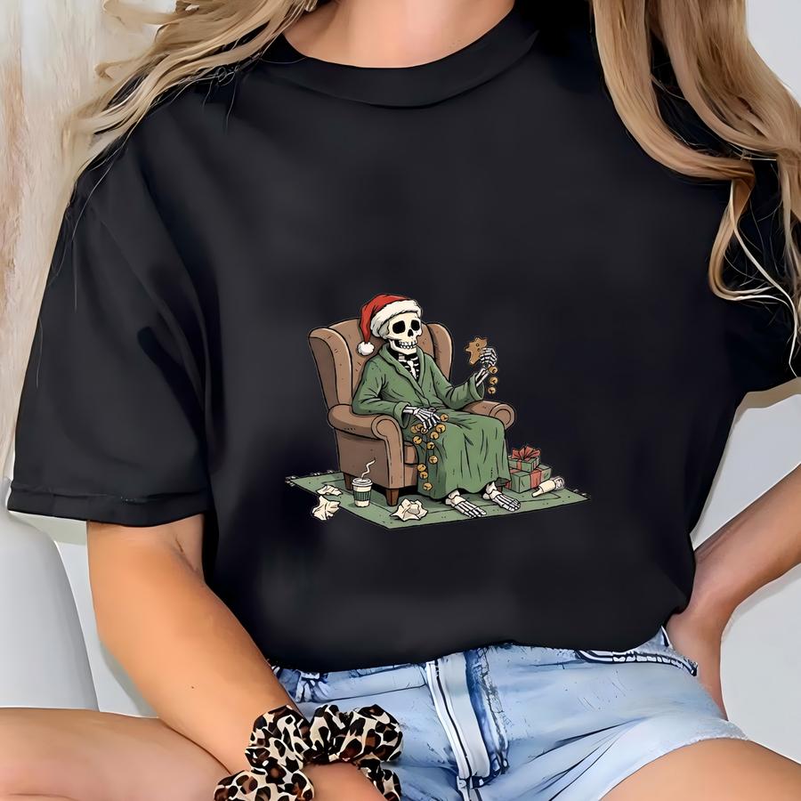 Christmas Skeleton Probably Just Gonna Jingle Some Of The Way I'm Tired Shirt, Funny Christmas Shirt, Christmas Jingle Shirt, Xmas Gift T-shirt