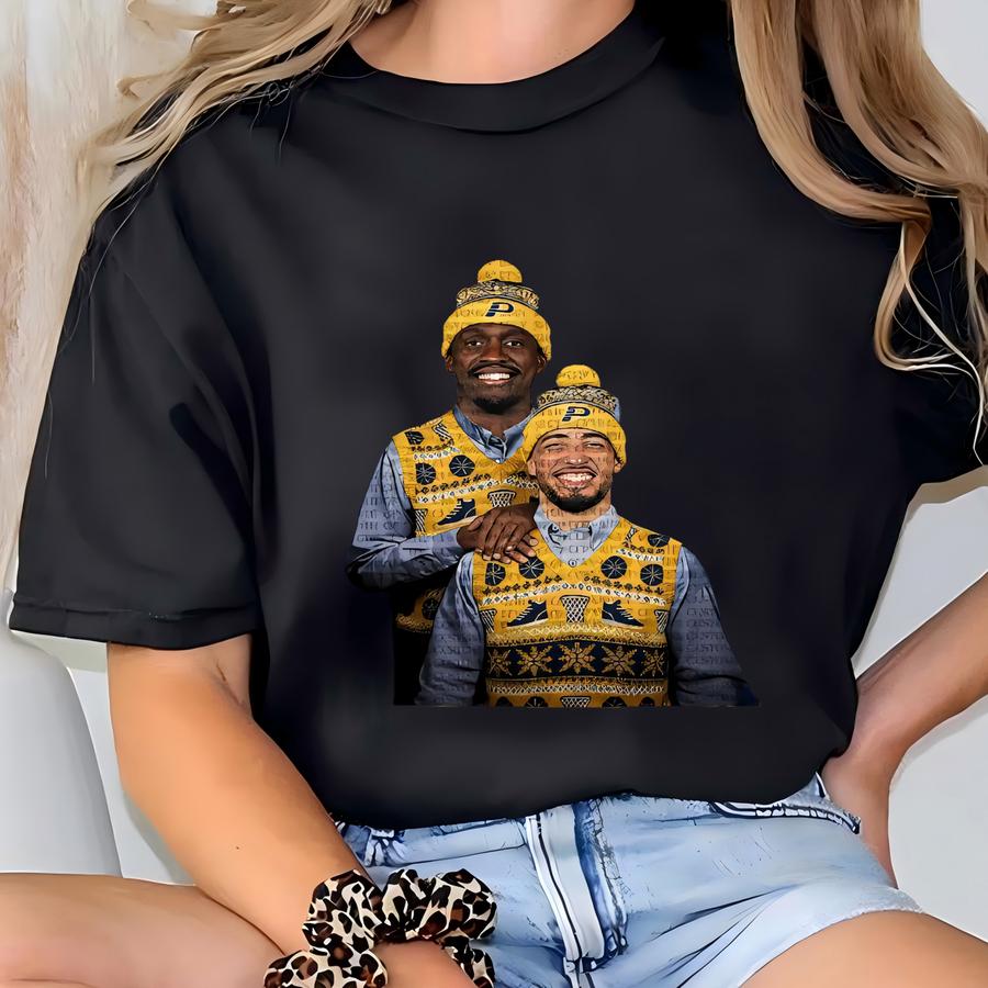 Step Brothers Tyrese Haliburton Pascal Siakam Christmas Hoodie – Funny Holiday Basketball Ugly Sweater Style Graphic Tee For Fans T-shirt