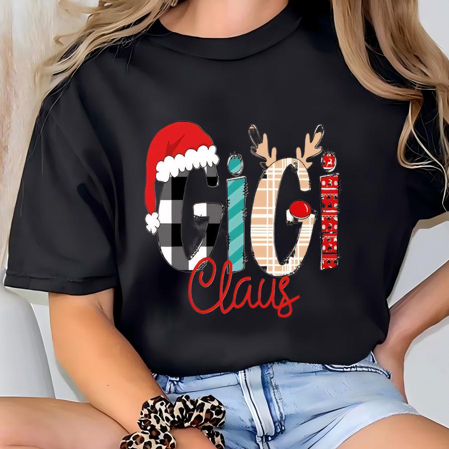 Custom Gigi Claus Sweatshirt,christmas Gigi Claus Sweatshirt,custom Gigi And Grandkids Sweatshirt,custom Gigi Sweatshirt,gifts For Nana Gigi T-shirt