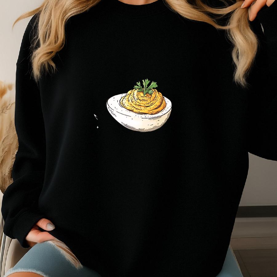 Deviled Eggs Social Club Sweatshirt, Funny Thanksgiving Shirt, Deviled Eggs Shirt, Thanksgiving Dinner Sweatshirt, Fall Deviled Eggs Shirt Sweatshirt