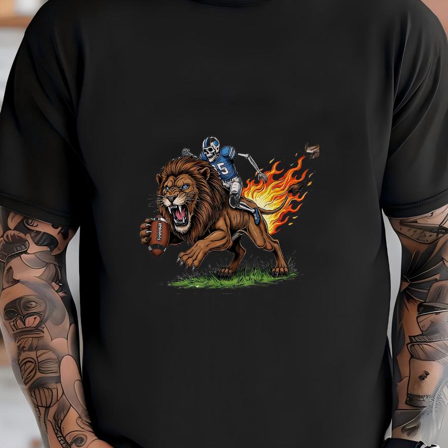 Vintage Detroit Football Sweatshirt, Detroit Football Gift, Football Shirt, Detroit Sweater, Sunday Football Gift, Mascot Game Day Tee T-shirt