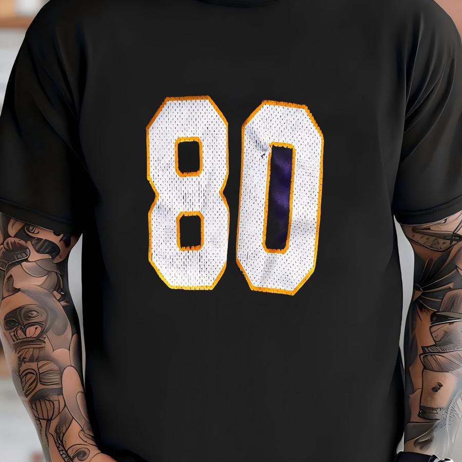 Vintage 90’s Football Custom Crop #80 Chris Carter Jersey T-shirt