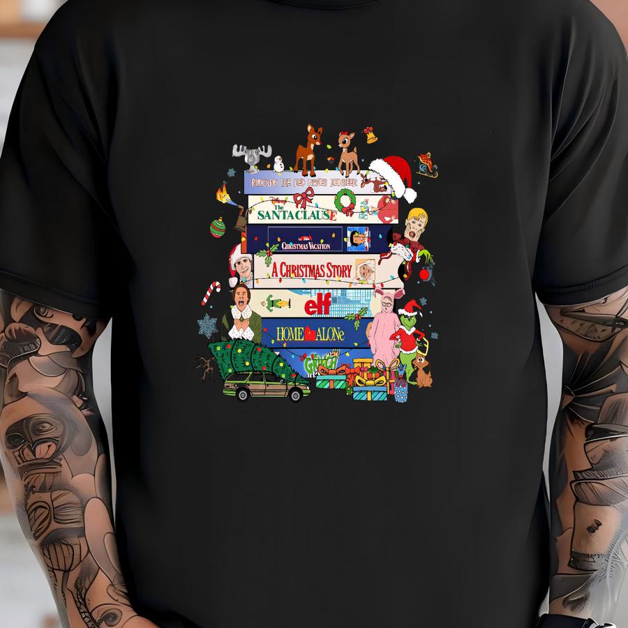 Christmas Movie Vhs Hoodie: Retro 90s Style T-shirt