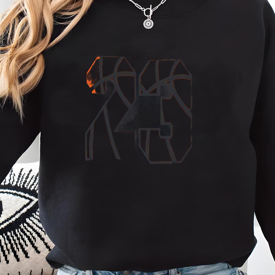 Basketball Name Number Outfit,basketball Birthday Party, Custom Age Birthday Sweat, Personalized Birthday Boy Shirt, Boy Birthday Sweatshirt Sweatshirt