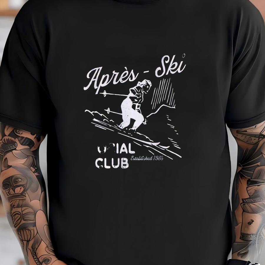 Après-ski Crewneck Sweatshirt | Boho Skiing Pullover Sweater | Girl’s Trip, Bachelorette Party Outfit | Gift For Her, Skier T-shirt