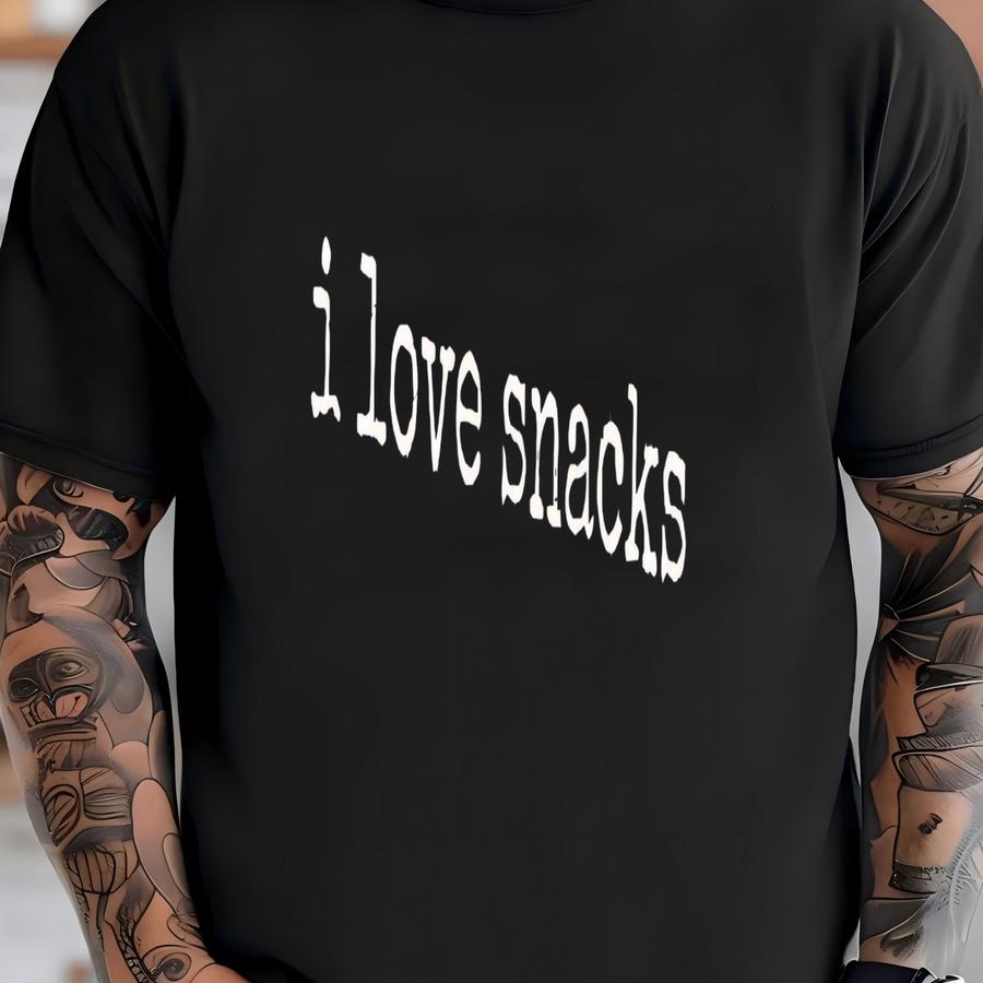 ® I Love Snacks Shirt, Funny Foodie Shirt, Snack Lover Gift, Comfort Food Shirt, T Shirt, Food Puns Tee, Food Lover Shirt T-shirt