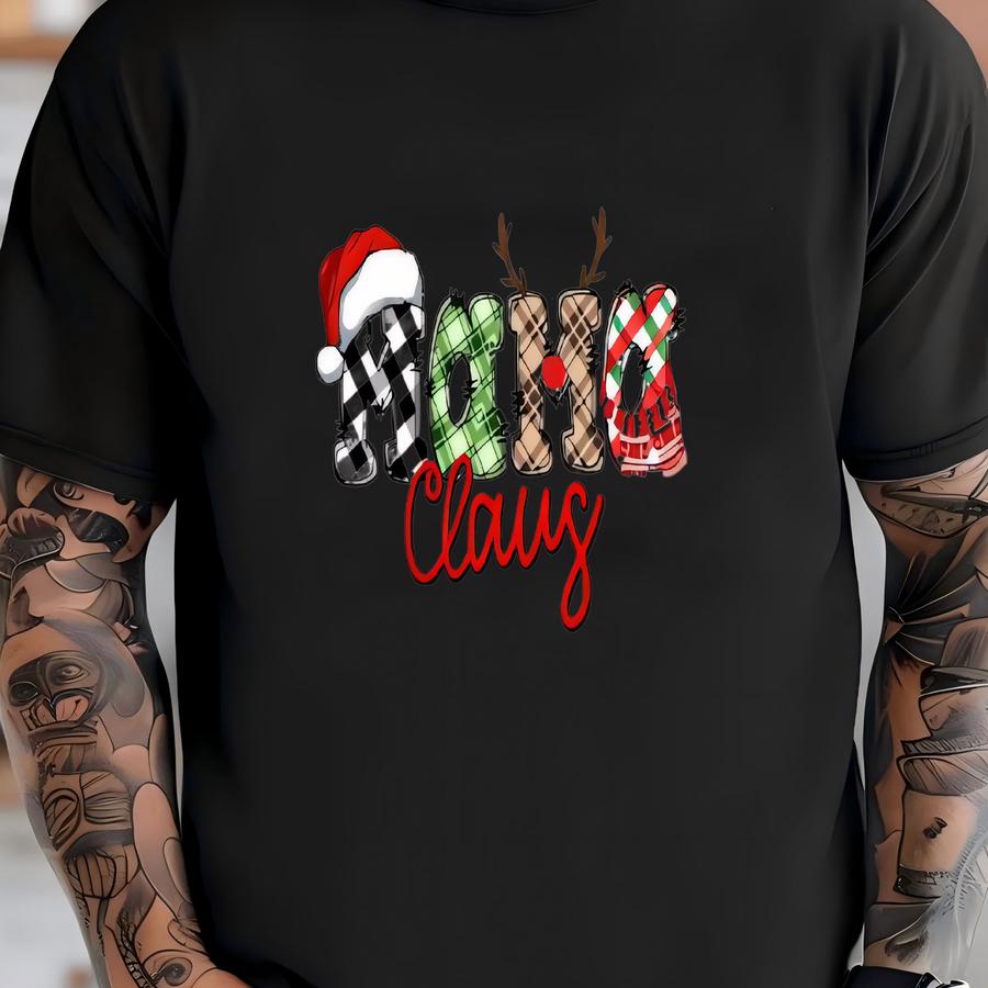 Christmas Tee, Christmas Mama Claus Tee, Merry Christmas, Christmas Mom, Xmas, Cute Christmas Mom, Mama Tee T-shirt