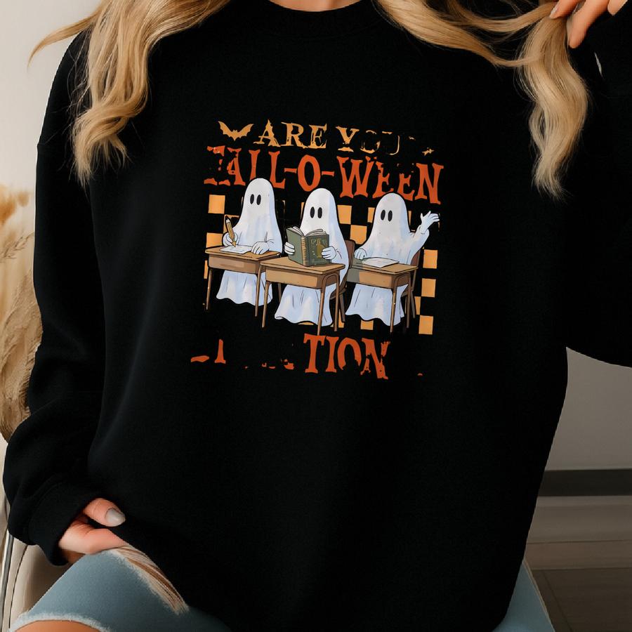 Ghost Teacher Shirt, Are You Fall O Ween Directions Shirt, Teacher Halloween Shirt, Spooky Teacher Shirt, Halloween Gift For Teacher Sweatshirt