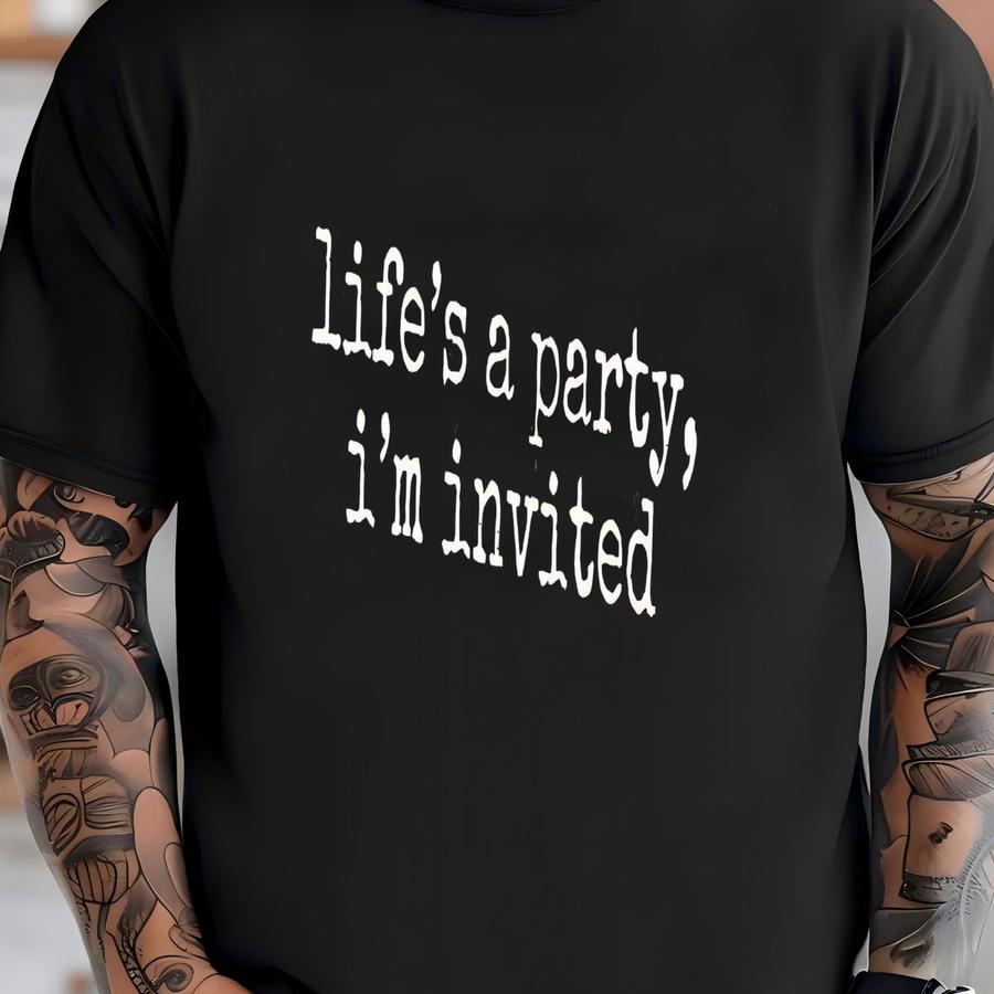 ® Life Is A Party Shirt, Funny Slogan Tee, Introvert Party Animal, Social Shirt, Gift For Introvert, Sarcastic Saying, Humor T-shirt