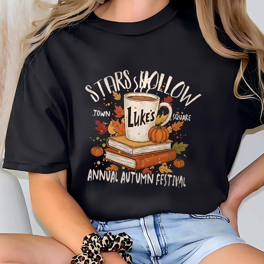 Stars Hollow Fall Shirt ,stars Hollow Autumn Festival Shirt, Vintage Style Stars Hollow Shirt, Luke's Diner Coffee Tee Ls624 T-shirt