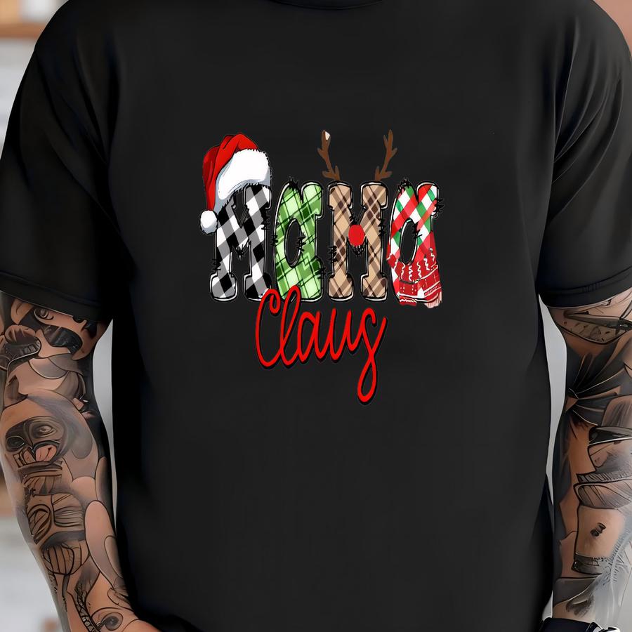 Christmas Mama Claus Sweatshirt, Mama Shirt, Christmas Mom Hoodie, Christmas Sweatshirt, Merry Christmas Shirt, Cute Christmas mom shirt T-shirt