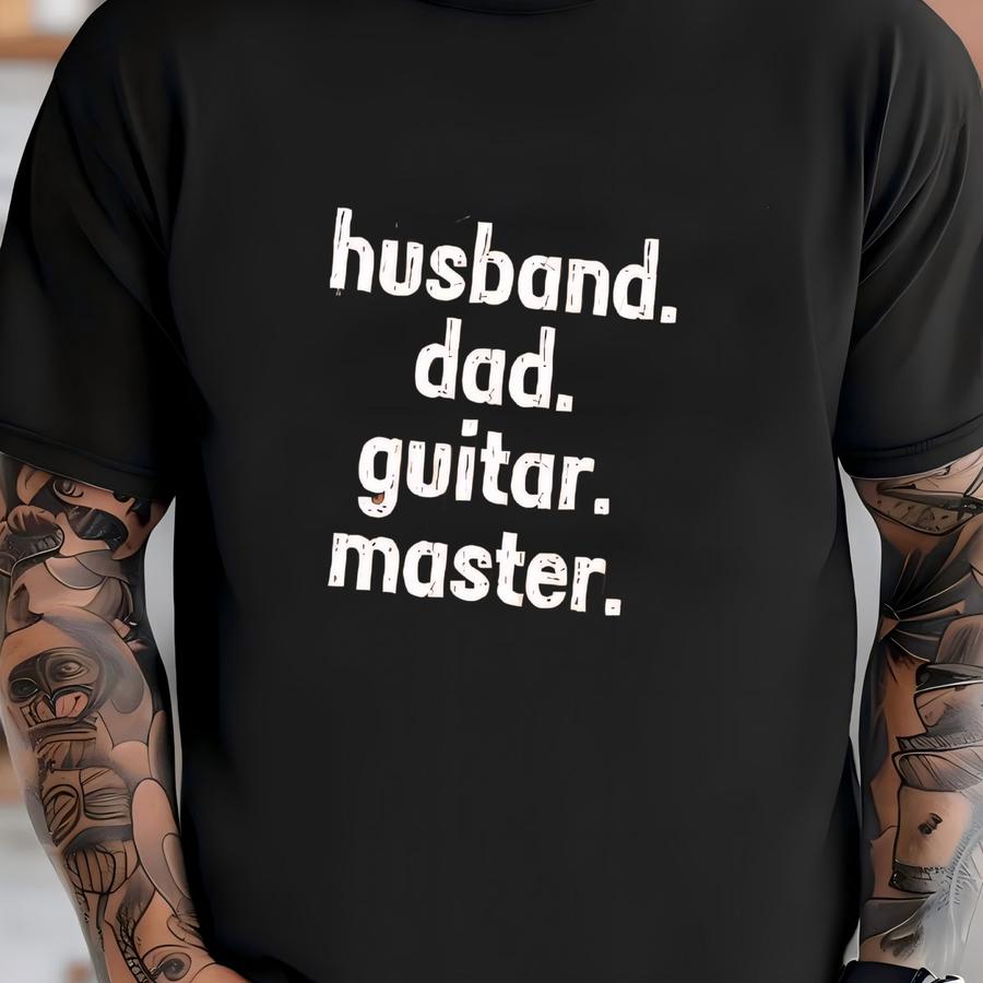 ® Husband Dad Guitar Master Shirt, Guitarist Dad Hoodie, Gift For Dad, Dad Birthday Gift, Musician Father's Day Shirt T-shirt