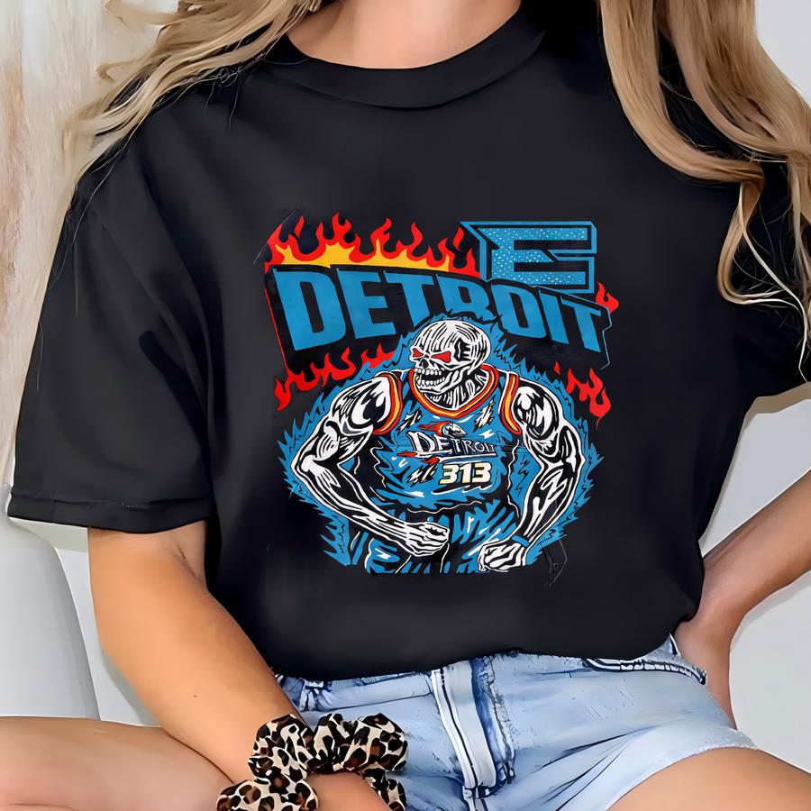 Retro Eminem Detroit Football Washed Hoodie, Rapper Hoodie, Oversized Apparel Sweatshirt, Unisex Shirt, Game Day Gift For Him Gift For Her. T-shirt