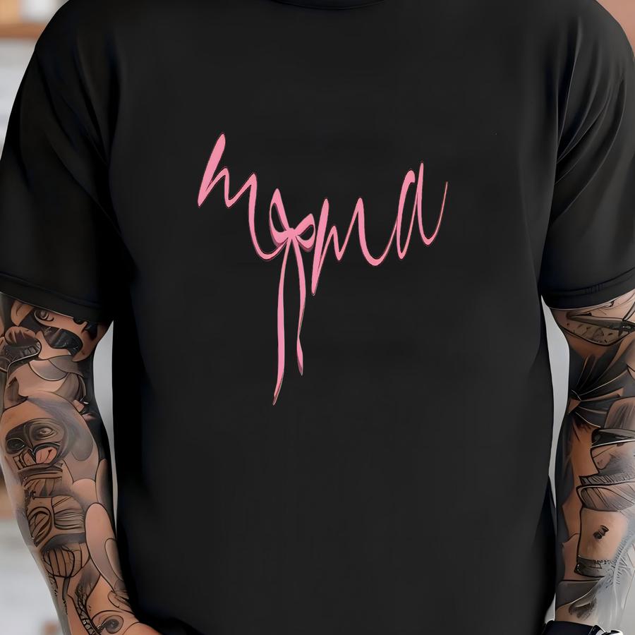 Custom Mama Sweatshirt With Kid Name On Sve, Personalized Mom Sweatshirt, Minimalist Momma Hoodie, Gift For Her, Christmas Gift For Mom T-shirt