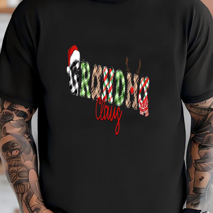Grandma Claus Tee, Christmas, Grandma Tee, Christmas Grammy, Xmas, Cute Christmas Mom, Merry Christmas T-shirt
