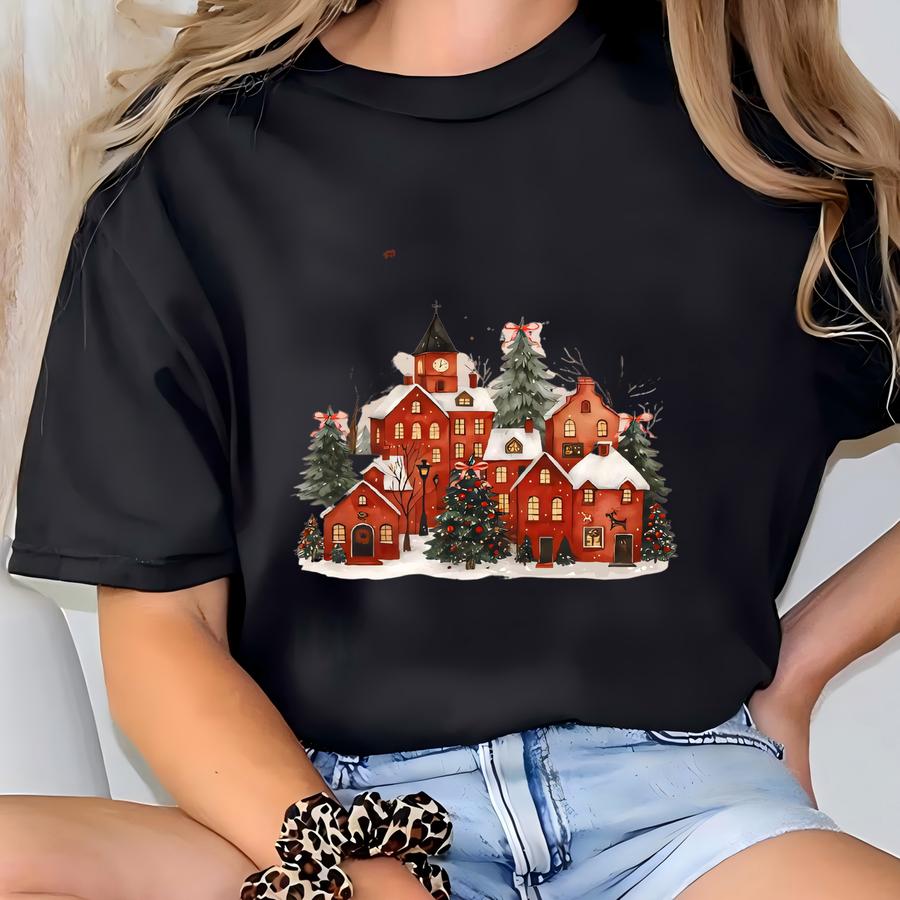 Custom Christmas Small Town Zip Code Sweatshirt, Personalized Christmas Tshirt, Matching Christmas Shirts, Custom Christmas Family Shirt T-shirt