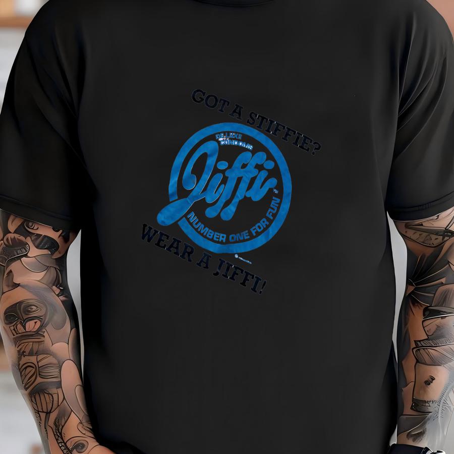 Vintage 80s Jiffi Condoms Got A Stiffie? Wear A Jiffi! Funny Humor Contraceptives Safe Sex Brand Promo Graphic Shirt Usa Size S/m T-shirt