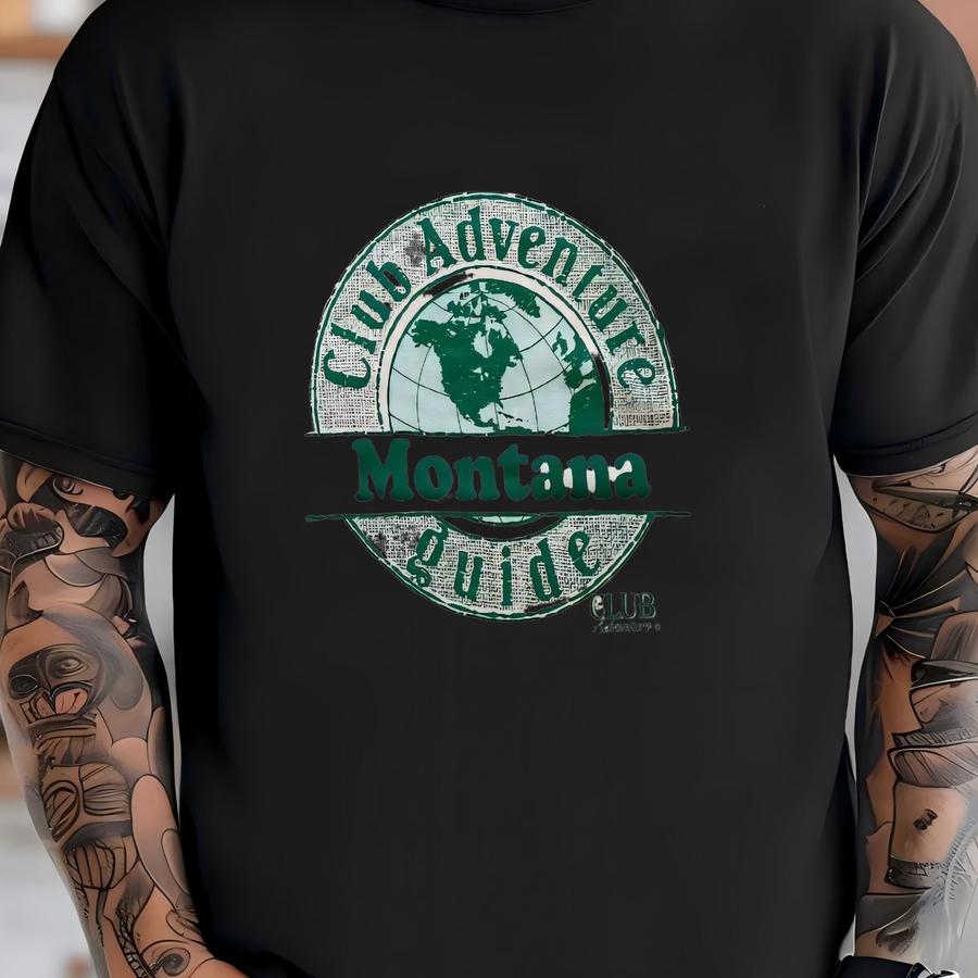 Vintage 80s Adventure Guide Montana Earth Nature Peach Shirt T-shirt