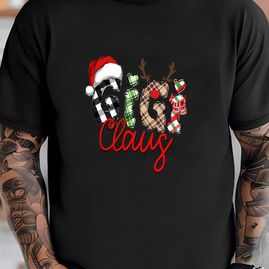 Christmas Tee, Christmas Gigi Claus, Gigi Tee, Christmas Gigi Gift, Cute Xmas Party, Grandma Claus, Xmas Tee T-shirt