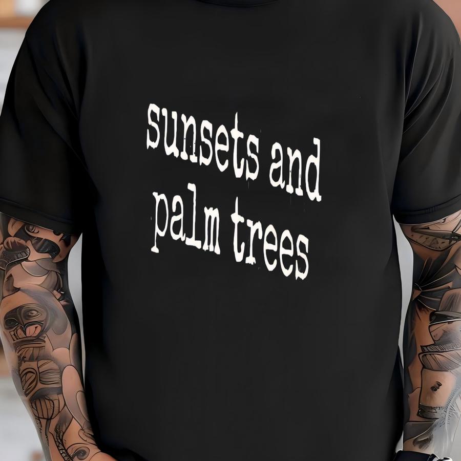 ® Beach Shirt, Palm Tree Shirt, Sunset Lover Shirt, Summer Vacation Shirt, Tropical Getaway Shirt, Beach Vibes, Relaxing Shirt T-shirt