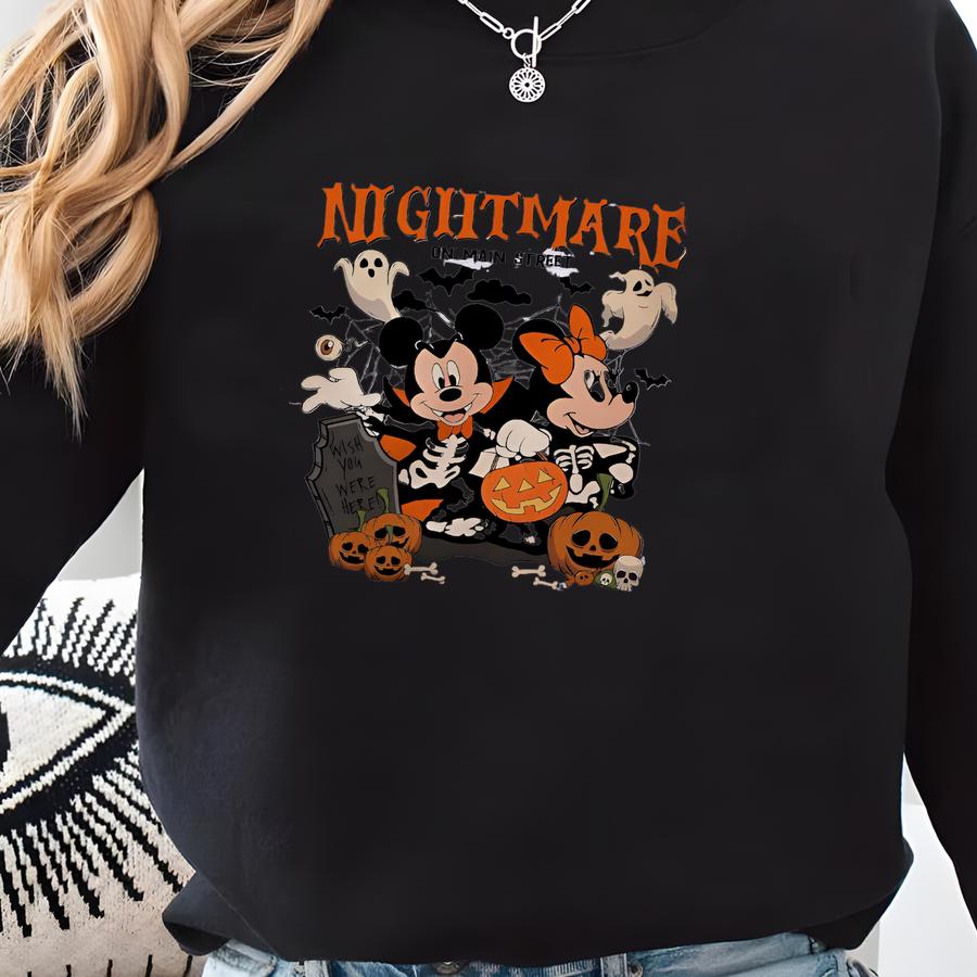 Retro  Halloween Sweater, Land Halloween Nightmare Sweatshirt, Spooky Season Sweatshirt, Vintage Halloween Sweater Sweatshirt