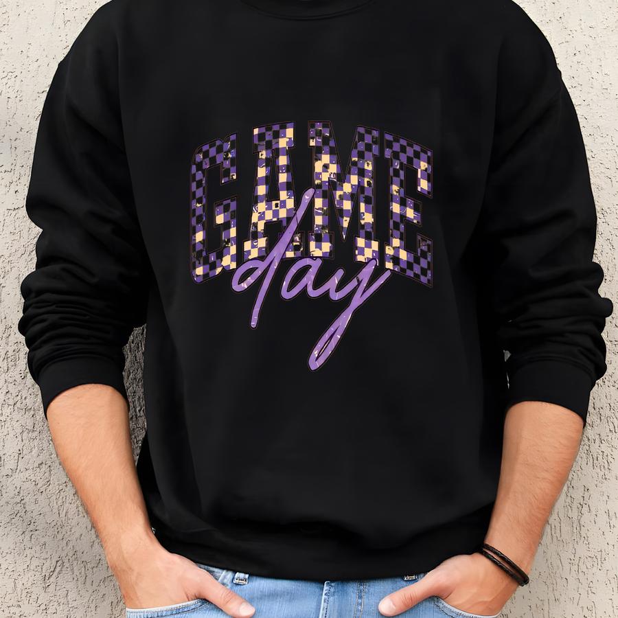 Game Day Shirt Purple Yellow Sweatshirt