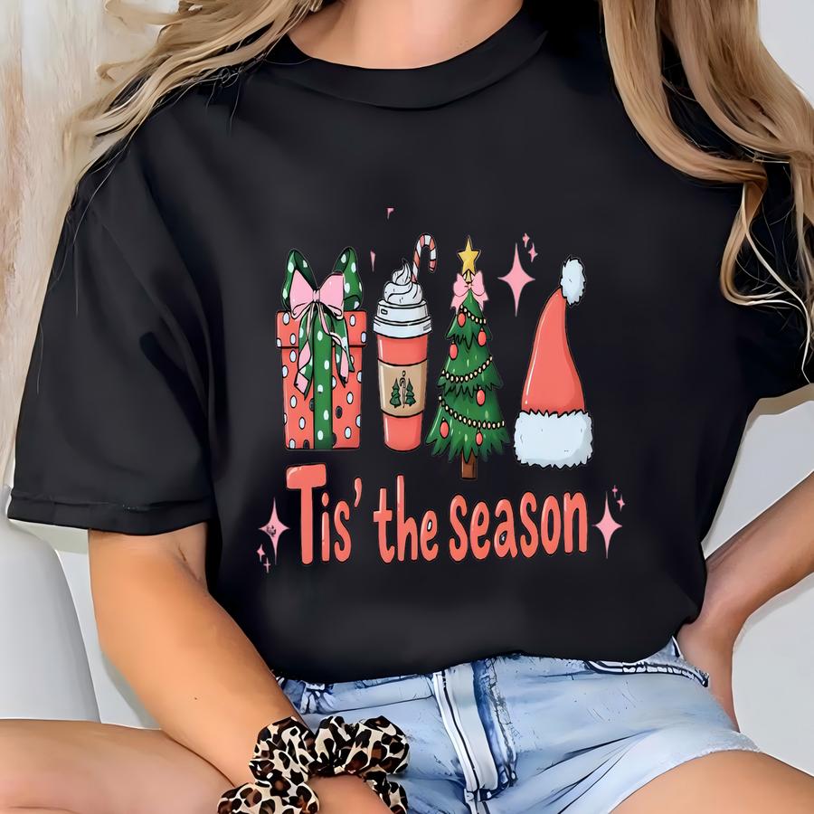 Tis The Season Sweatshirt, Christmas Tis The Season Sweatshirt, Merry Christmas Crewneck, Cute Christmas Sweatshirt, Winter Sweater. T-shirt