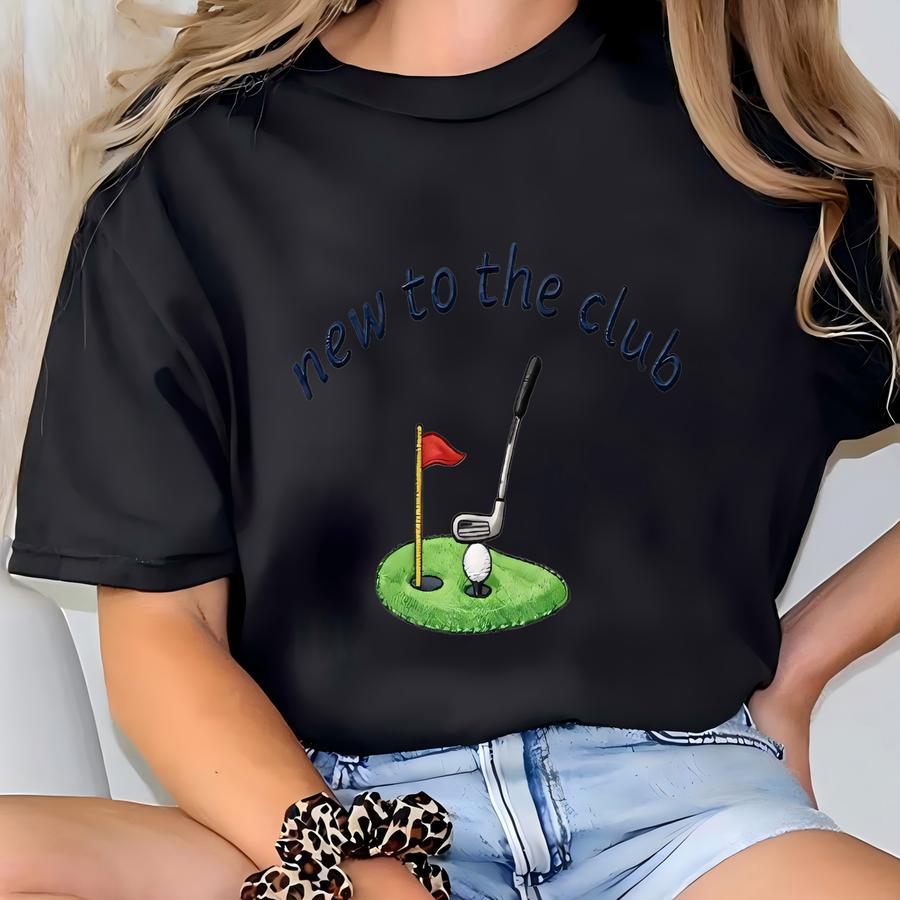 New To The Club Golf Baby Romper, Golfing Buddy Outfit, Baby Golf Club Bodysuit, Pregnancy Baby Announcement, Baby Shower Gift T-shirt