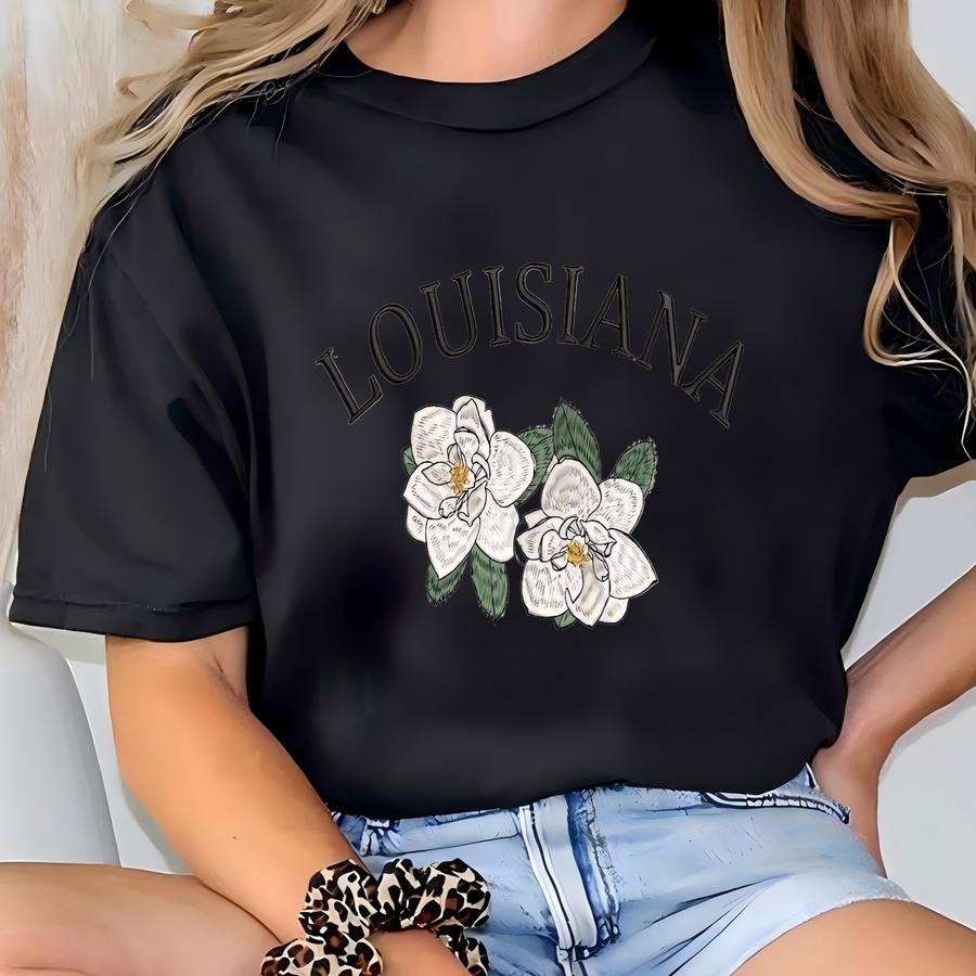 Louisiana The Magnolia State Sweatshirt, Louisiana State Est 1812 Pullover Hoodie, Magnolia Flower Shirt, State Flower Tee T-shirt