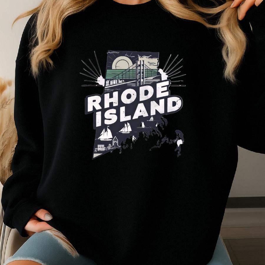 Island State Map T-shirt, Ocean State Souvenir, Island Shirt, Island Vacation Tee, Island Trip, Hometown Shirt Sweatshirt