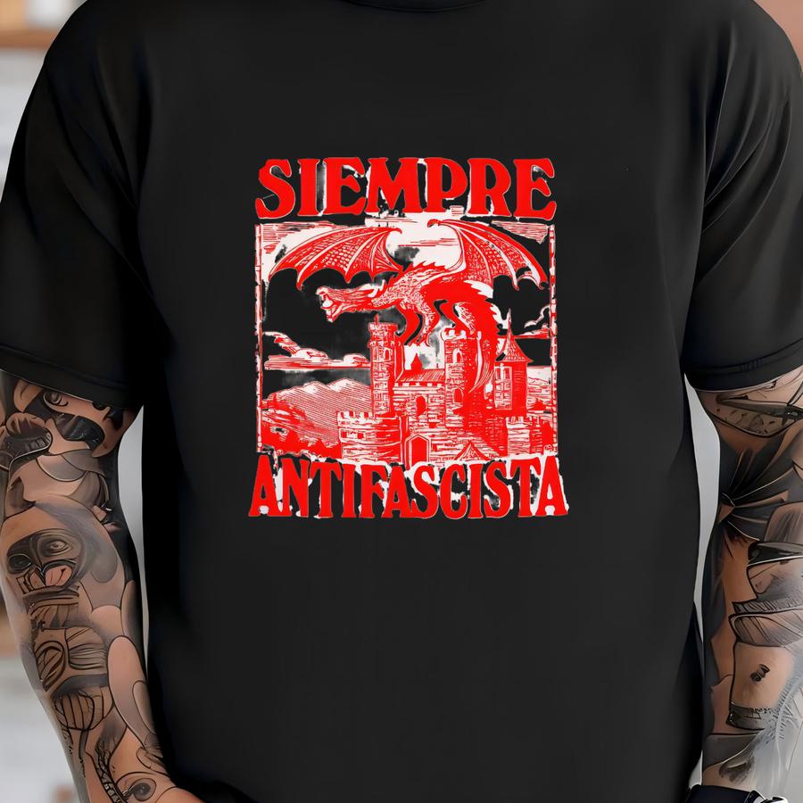 Antifascista Graphic Tee: Vintage Political Protest Shirt T-shirt