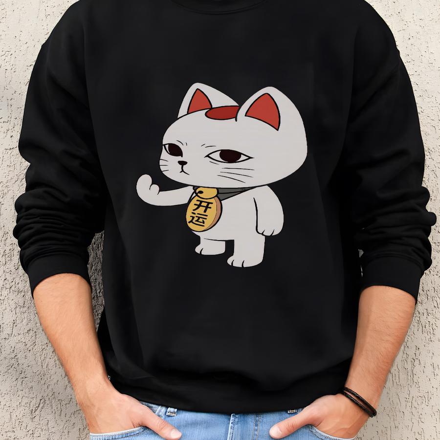 Dandadan Cat Anime Cute Funny Manga T-shirt, Funny Turbo Granny Cat Unisex Tee, Kawaii Graphic Shirt, Youth Anime Fans Gift Sweatshirt