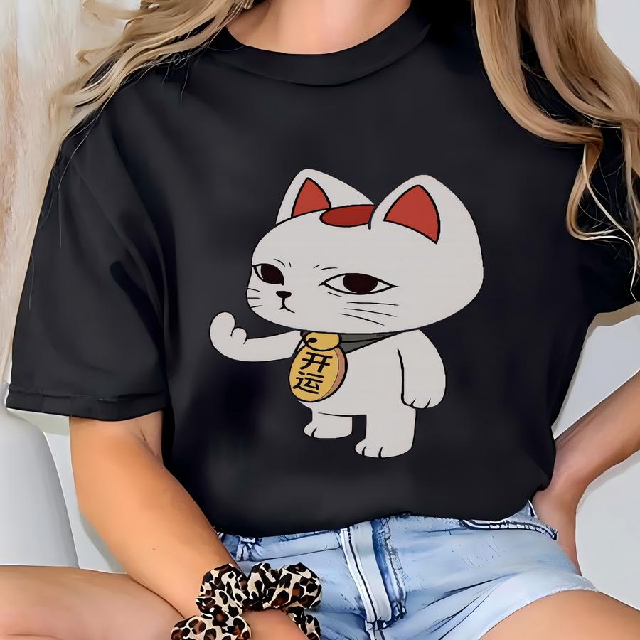 Dandadan Cat Anime Cute Funny Manga Hoodie, Funny Turbo Granny Cat Unisex Tee, Kawaii Graphic Shirt, Youth Anime Fans Gift T-shirt