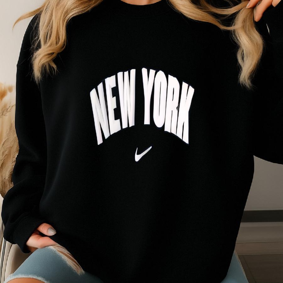 Vintage 2000s New York Sweatshirt - New York Spellout - Team Usa/ Size L Sweatshirt