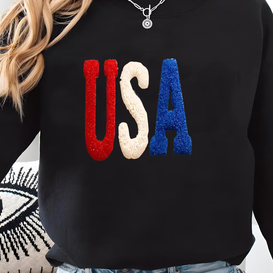 Chenille Yarn Sweatshirt Chenille Game Day Fuzzy Letter, Team Spirit Shirt, Football Moms, Chenille Patch Sports Team Sweatshirt Sweatshirt