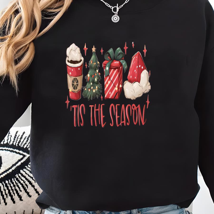Tis The Season Sweatshirt, Christmas Tis The Season Sweatshirt, Merry Christmas Shirt, Christmas Sweatshirt, Cute Winter Hoodie Sweatshirt