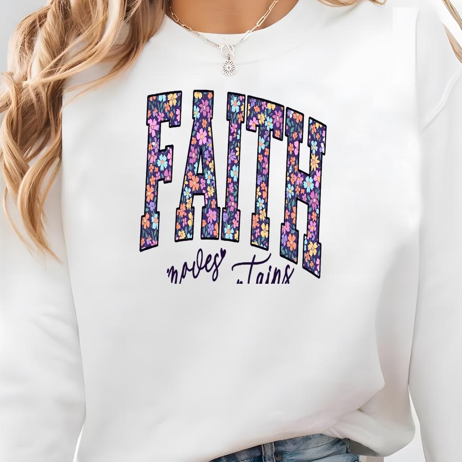 Faith Can Move Mountains Shirt Christian Shirt Floral Faith Sweatshirt Women Religious Tee Cute Jesus Apparel Bible Verse Top Sweatshirt Faith Can Move Mountains Shirt Christian Shirt Floral Faith Sweatshirt Women Religious Tee Cute Jesus Apparel Bible Verse Top Sweatshirt