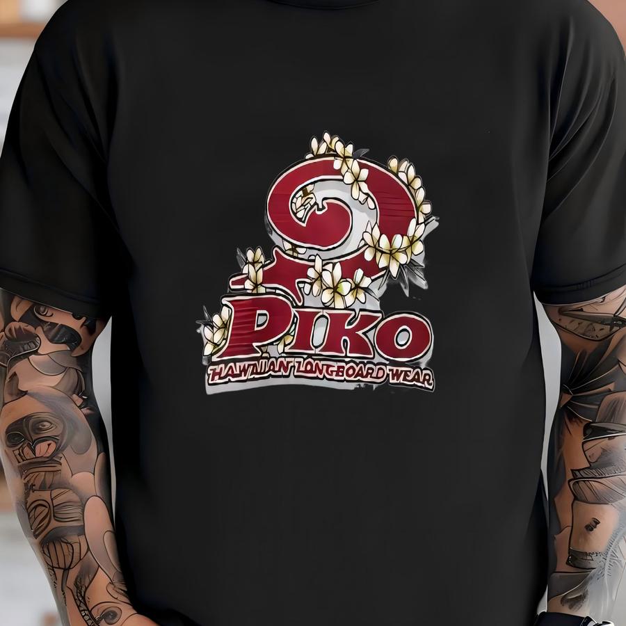 Piko Hawaiian Longboard Wear Surfing Hoodie Size Large T-shirt