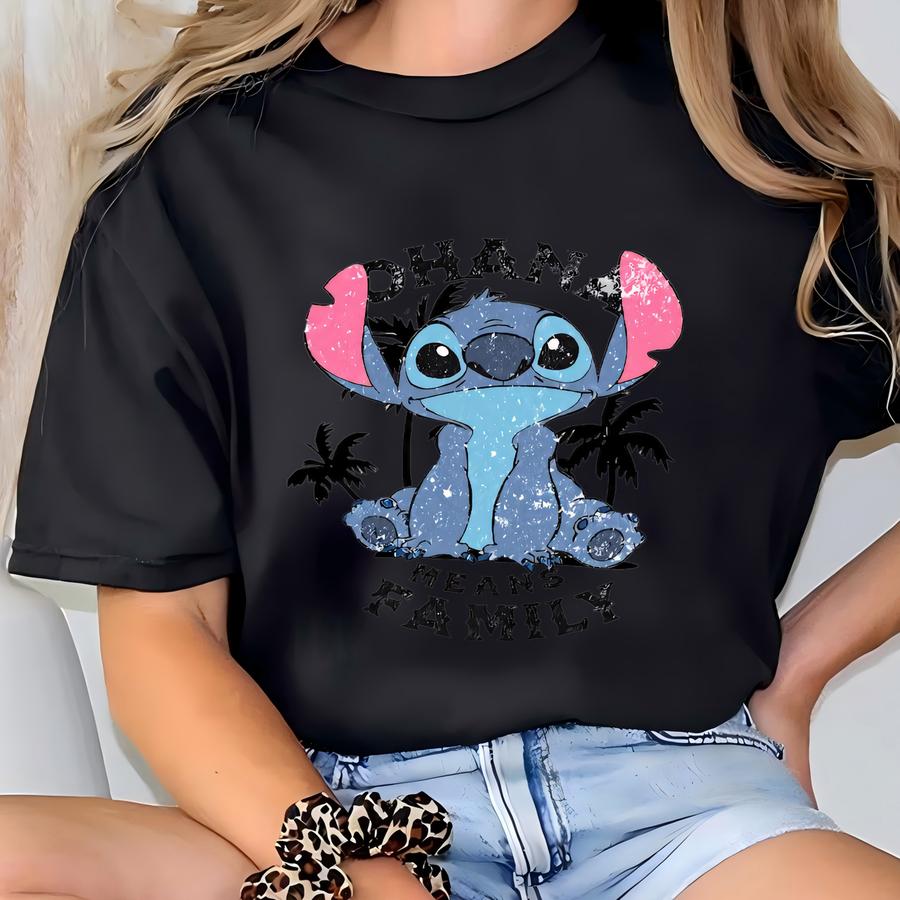 Stitch Ohana Shirt, ,ohana Means Family Stitch Shirt, Cute Stitch Portrait Tee, Summer Stitch Summer Tee, 163352 T-shirt