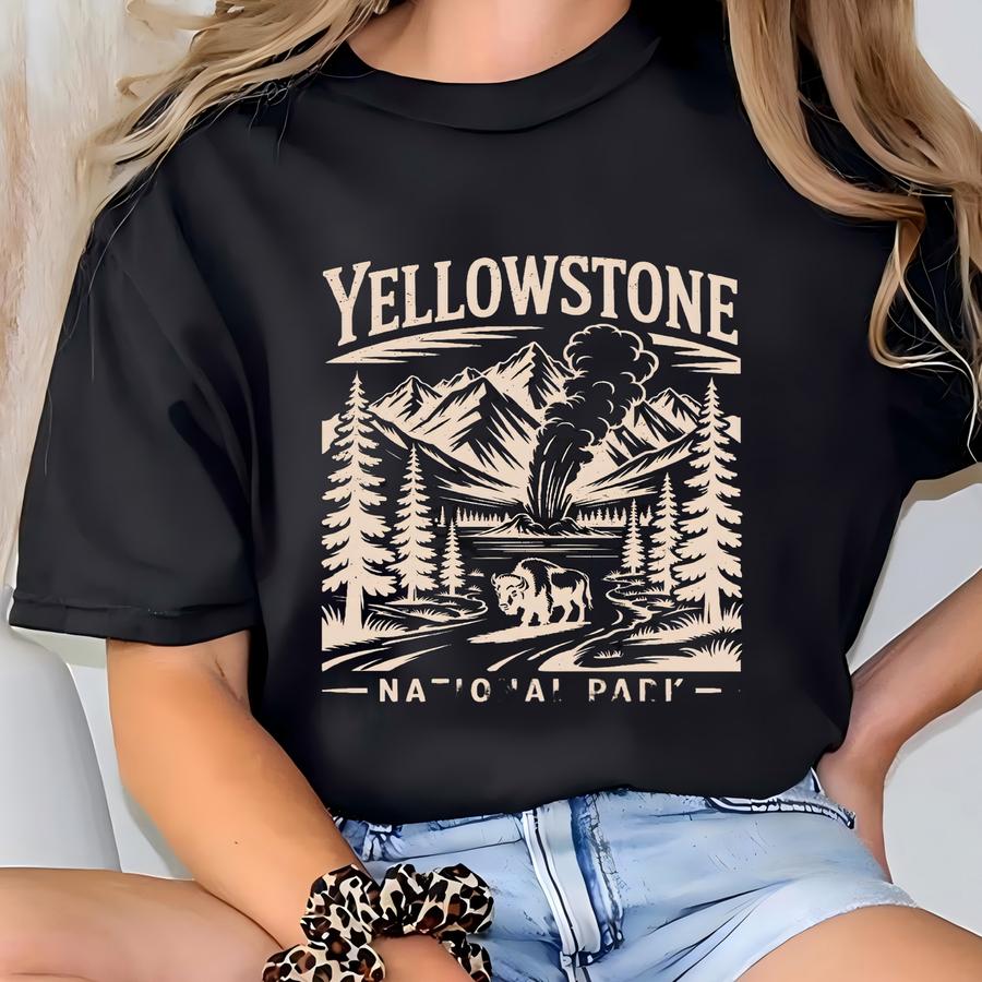 Vintage Sweatshirt Unisex Fit Vintage Wilderness Sweater American National Park Crewneck T-shirt
