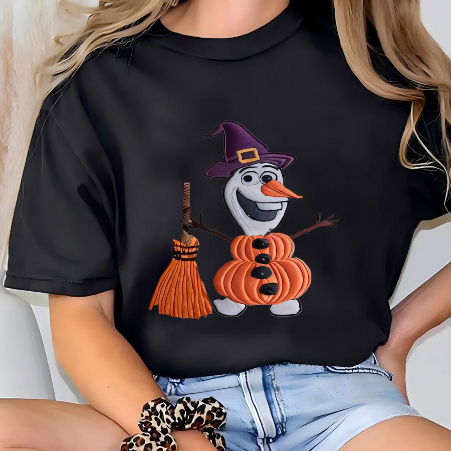 Olaf Halloween Kids Sweatshirt, Olaf Pumpkin Youth Sweatshirt, Olaf Sweatshirt, Halloween Trip Shirt T-shirt