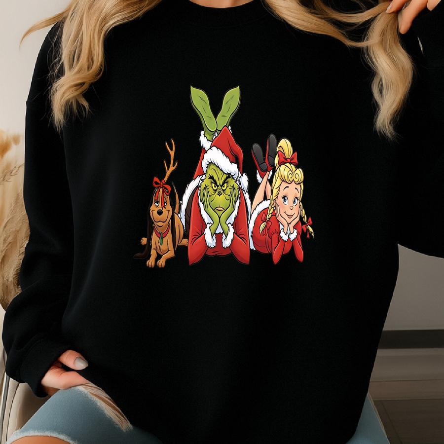 Christmas Sweatshirt, Funny Holiday Sweatshirt, Dog Girl Sweatshirt, Cute Family Matching Outfit, Lover Christmas Gift Sweatshirt