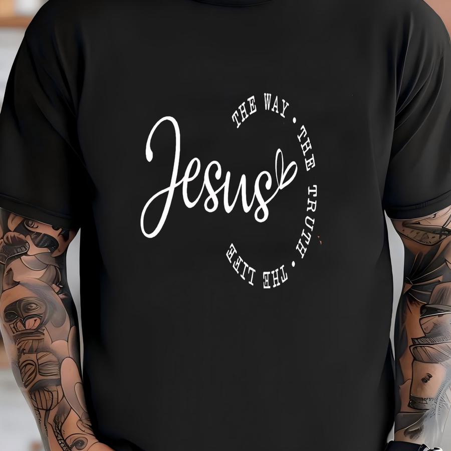 ® Jesus Religious Shirt, Jesus Hoodie, Bible Verse Shirt, The Way The Truth The Life Shirt, Women's Christian Church T Shirts T-shirt