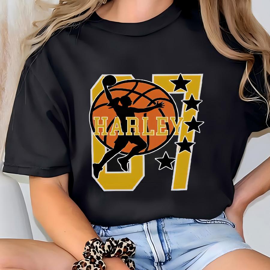 Personalized Girls Basketball Hoodie | Custom Girls Youth Basketball Player Gift | Sweatshirt With Team Name Colors For Kids And Adults T-shirt