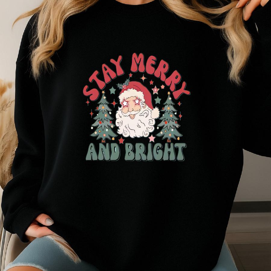 Christmas Shirt: Holly Jolly Vibes, Family Holiday Tee Sweatshirt