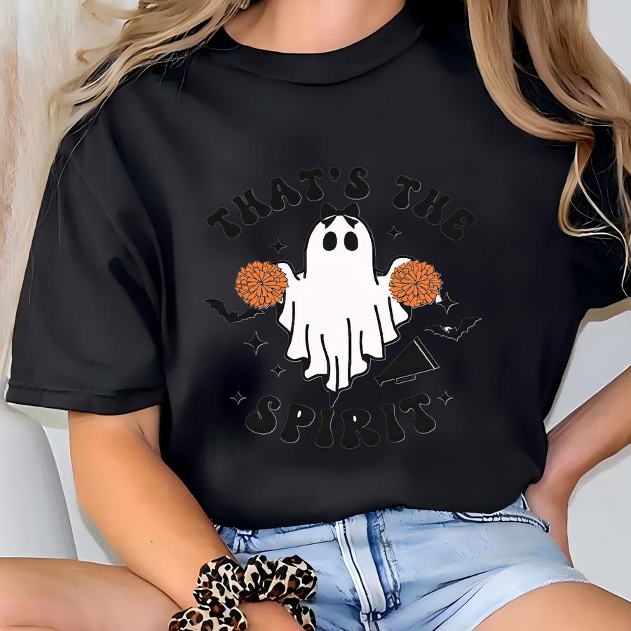 Cheer Halloween Shirt Ghost Cheer Shirt For Kids Cheerleader Spirit Shirt Spooky Cheerleader Tshirt Cheerleading Shirt Halloween Cheer Gift T-shirt