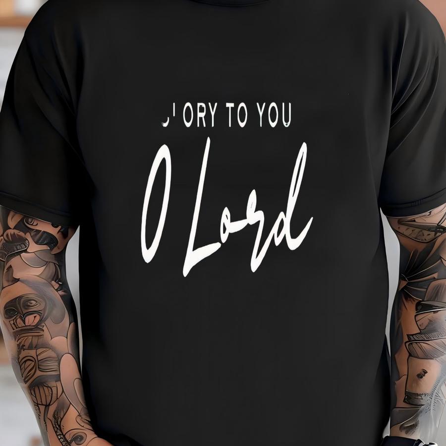 Catholic Sweatshirt: Glory To You O Lord, Christian Crewneck T-shirt